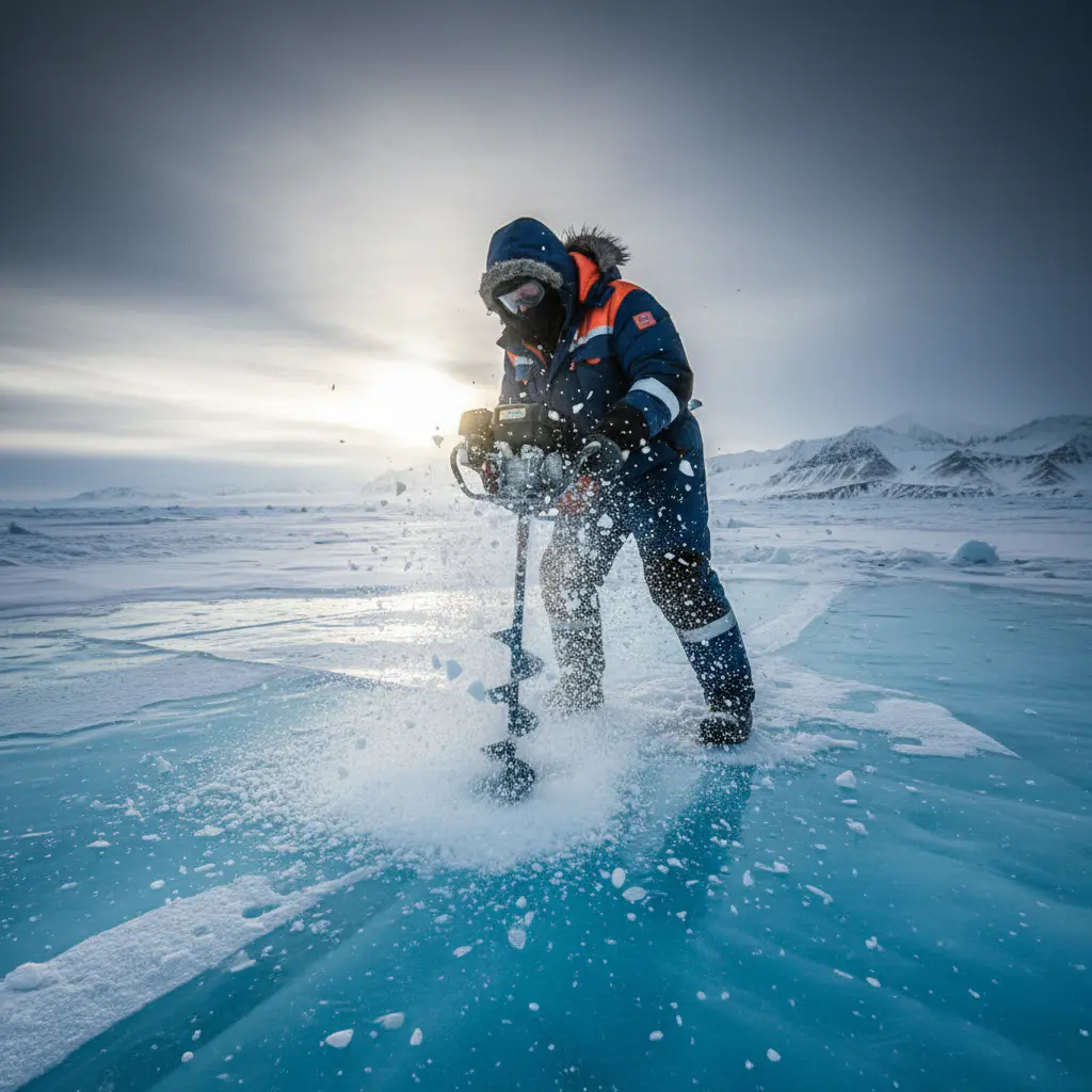 Drilling ice
